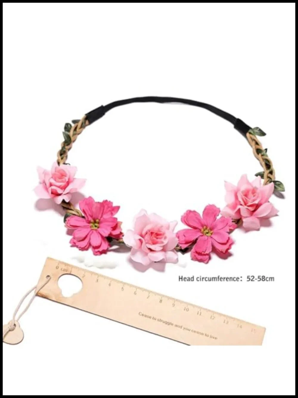 Boho Floral Crown Headbands, 6 Pack Silk Flowers, Adjustable Wedding & Festival